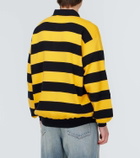 Miu Miu Striped cotton-blend polo sweater