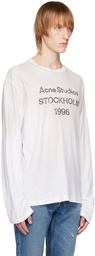 Acne Studios Off-White Printed Long Sleeve T-Shirt