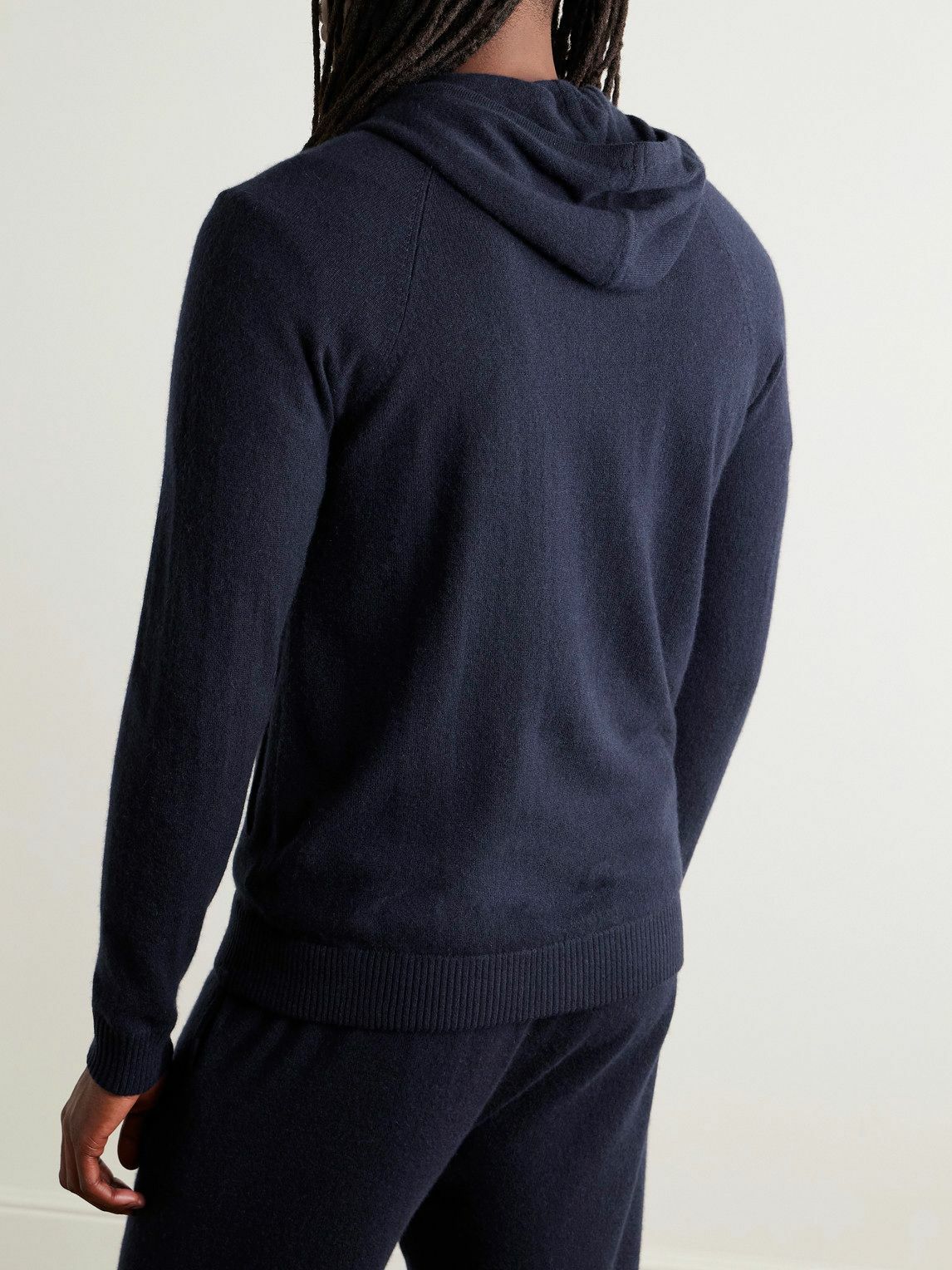 Derek Rose - Finley Cashmere Zip-Up Hoodie - Blue