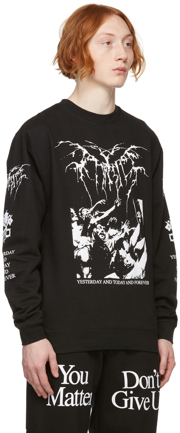 Praying SSENSE Exclusive Black Metal Sweatshirt Praying