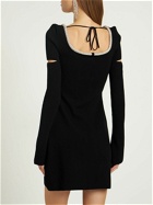 MACH & MACH - Out Black Rib Knit Mini Dress