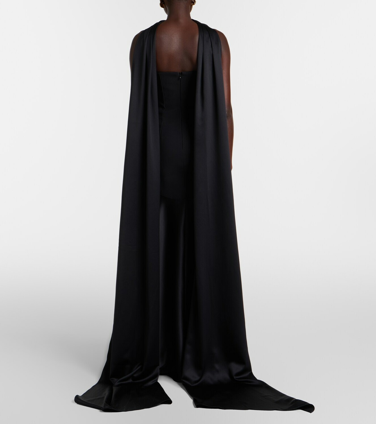 Solace London Mae satin-paneled bustier gown