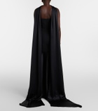 Solace London Mae satin-paneled bustier gown