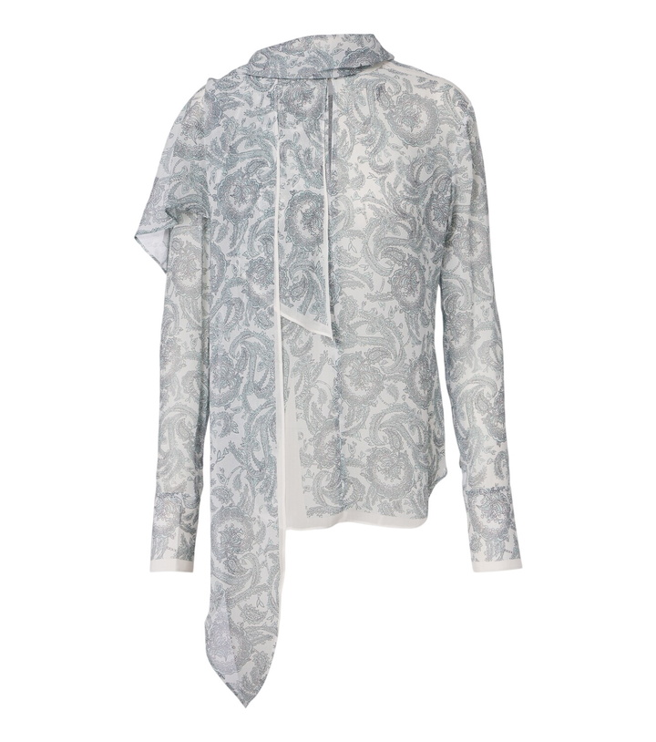 Photo: Acne Studios Caped paisley silk crêpe blouse