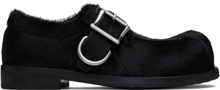 Photo: Martine Rose Black Bulb Toe Buckle Loafers