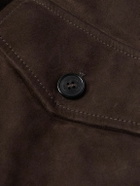 Incotex - Montedoro Padded Suede Jacket - Brown