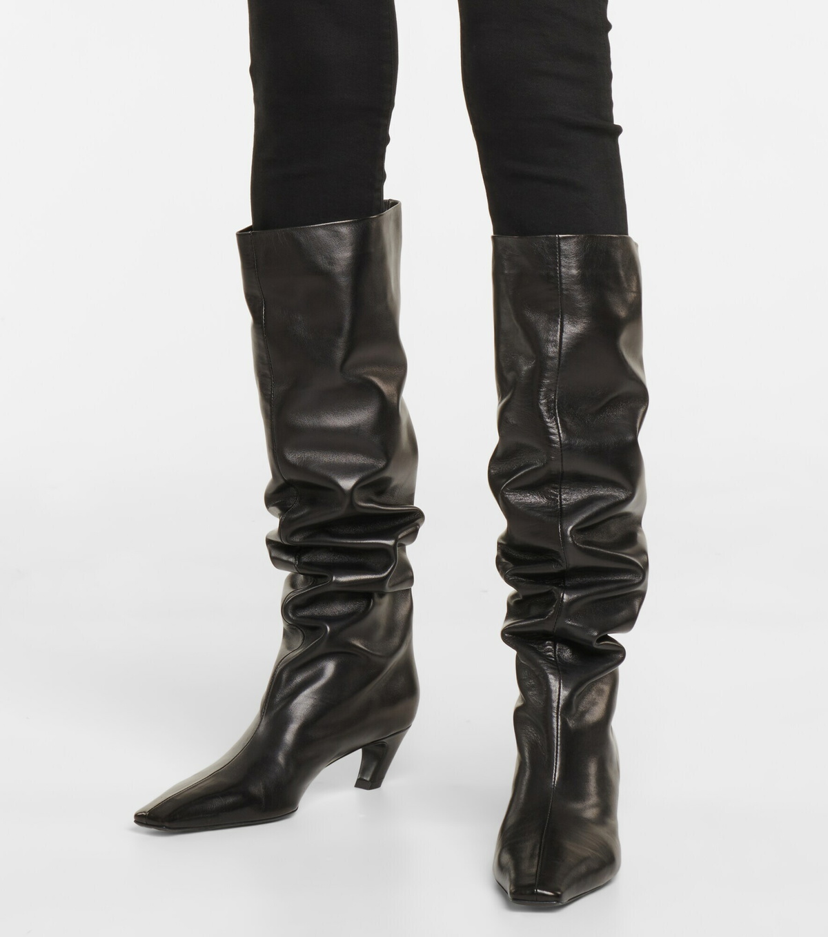 Khaite - Davis leather knee-high boots