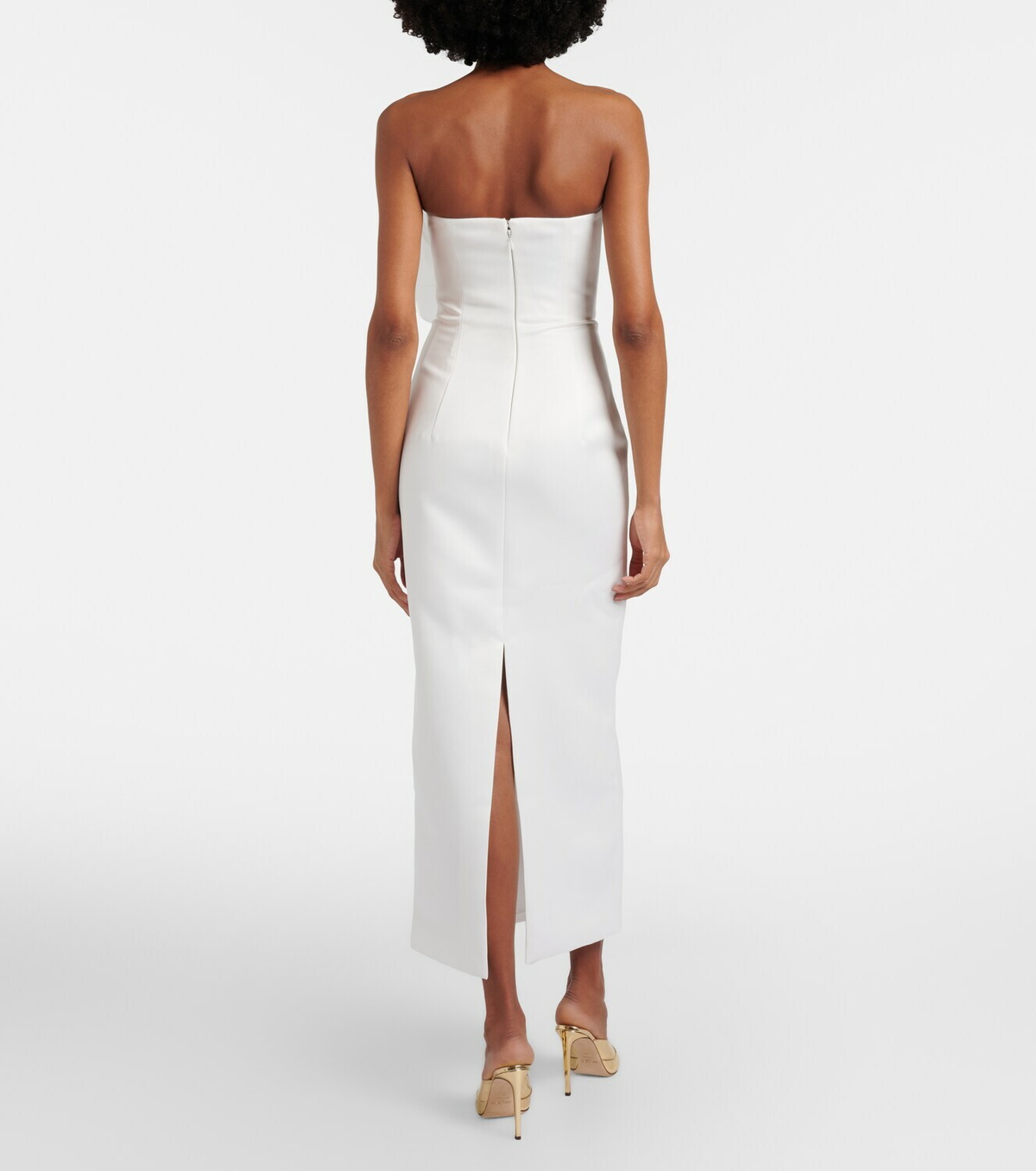 Leo Lin Floral-appliqué maxi dress