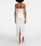 Leo Lin Floral-appliqué maxi dress