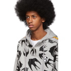 McQ Alexander McQueen Grey Racer Swallow Hoodie