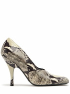 KHAITE 100mm Eva Python Embossed Leather Pumps