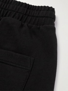 Casablanca - Racing Cherub Embroidered Organic Cotton-Jersey Shorts - Black