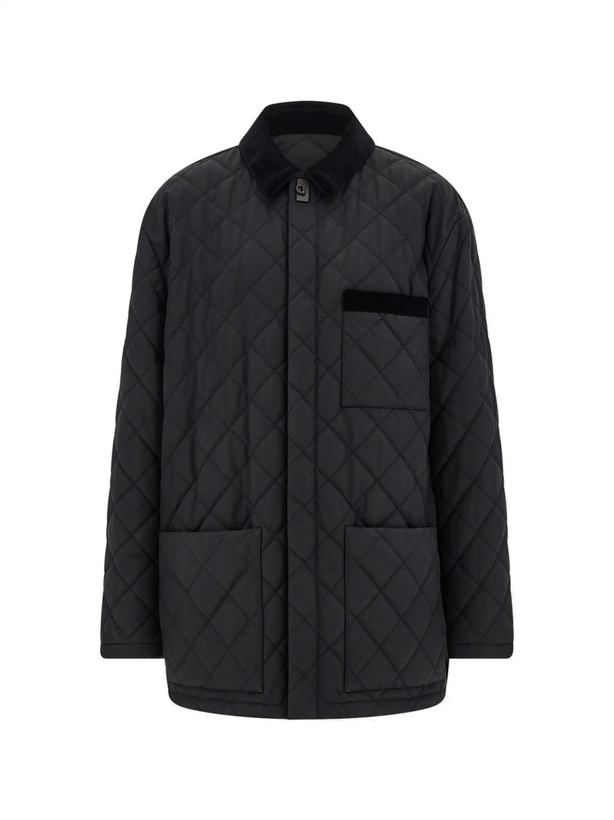 Photo: Ferragamo Mens Quilted jacket in Black