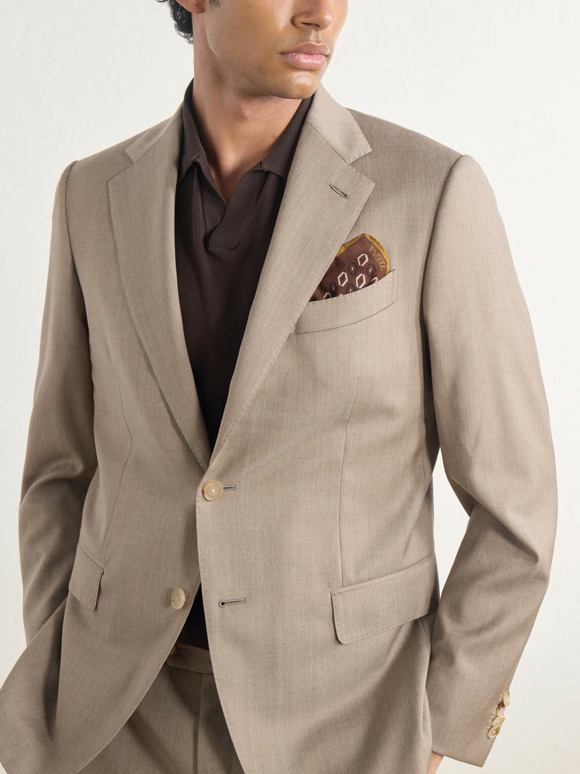 Zegna - Printed Wool Pocket Square