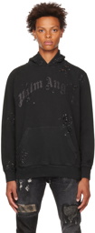 Palm Angels Black Glittered Hoodie