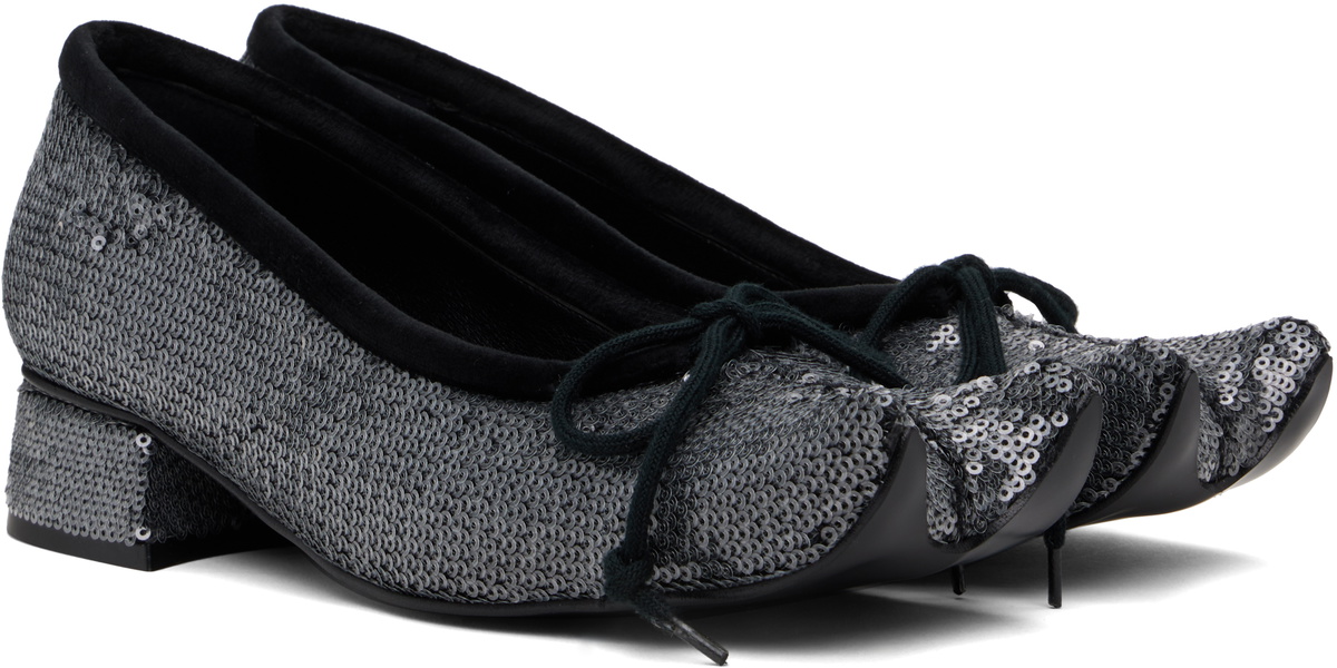 Paula Canovas Del Vas Black Diablo Ballerina Flats
