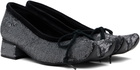 Paula Canovas Del Vas Black Diablo Ballerina Flats