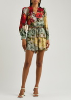 Alice + Olivia Antonette Floral-print Mini Dress Multicoloured 1