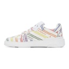 Givenchy White Chain Rainbow Wing Low Sneakers
