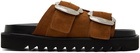 Toga Virilis Brown Suede Sandals