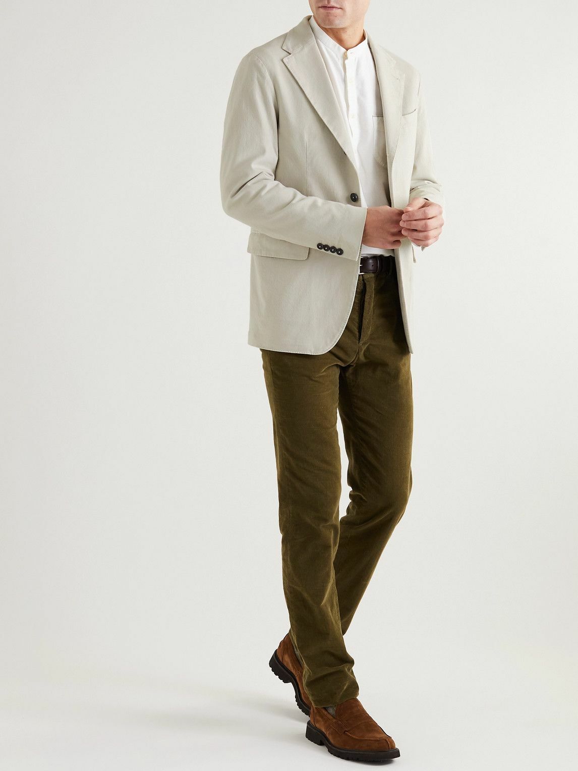 Massimo Alba - Unstructured Cotton-Blend Twill Blazer - Neutrals
