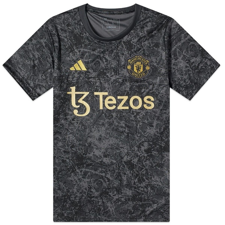 Photo: Adidas Men's x MUFC x The Stone Roses Camouflage Football Jersey in Black