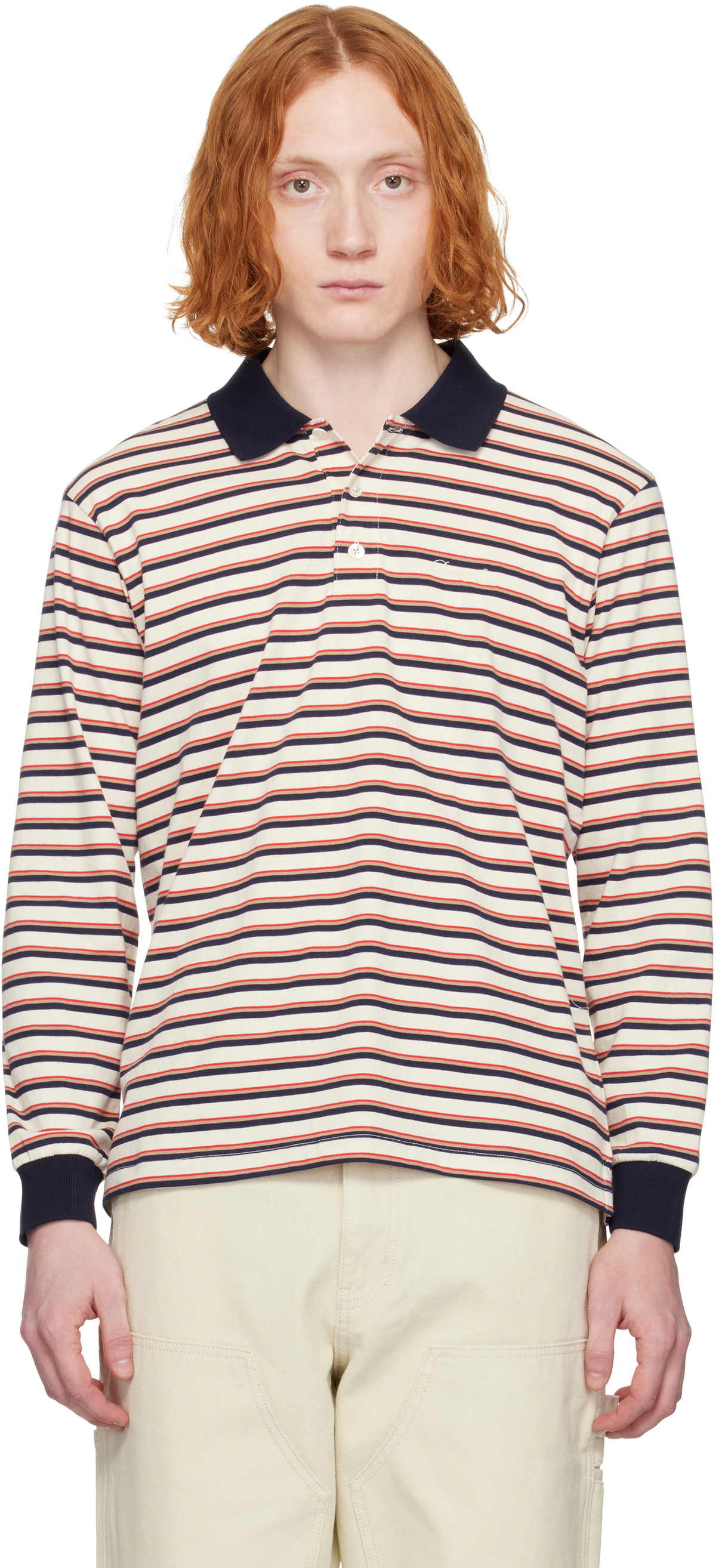 Dunst ♥ UNISEX MULTI STRIPE COLLARED T-SHIRT Dunst Multicolor Multi Stripe Collared Polo Dunst