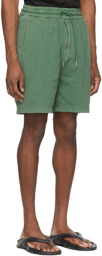 Juun.J Green Garment-Dyed Shorts