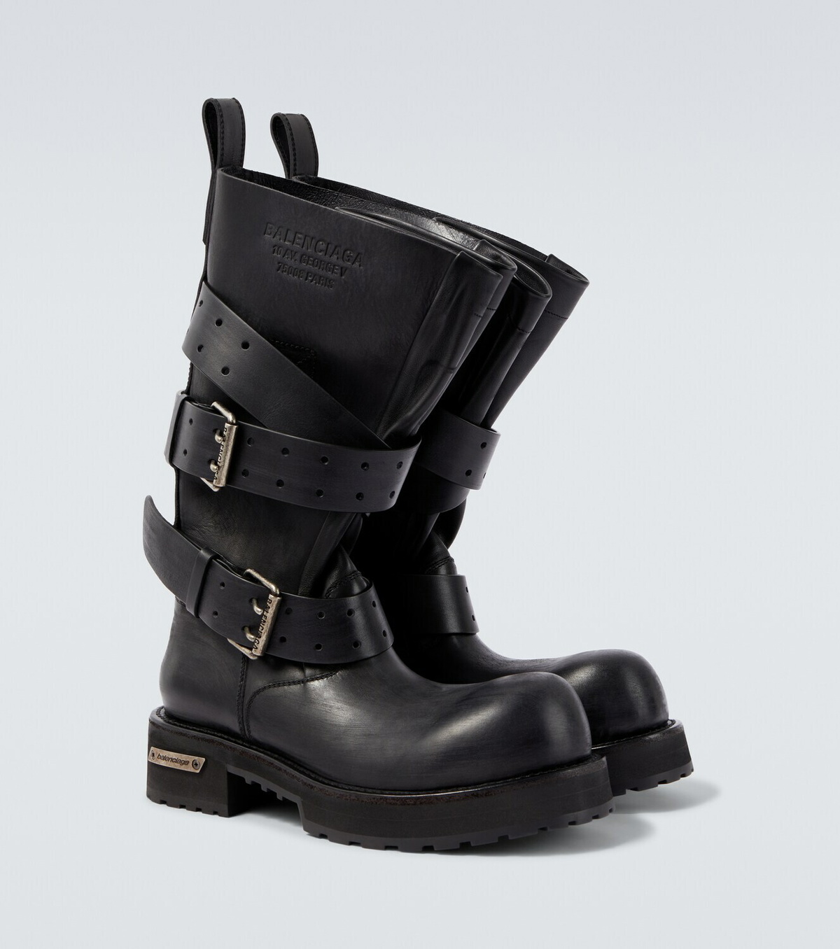 【新品未使用】BALENCIAGA LEATHER BIKER BOOTS Balenciaga Venom leather biker boots Balenciaga