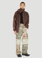 Patchwork Cargo Pants in Beige