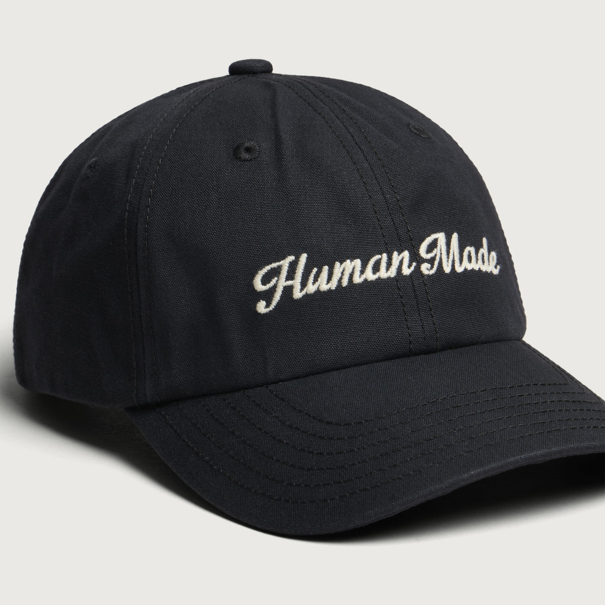 Human Made Men's 6 Panel Canvas Cap in Black