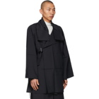 132 5. ISSEY MIYAKE Black Fold Square Coat