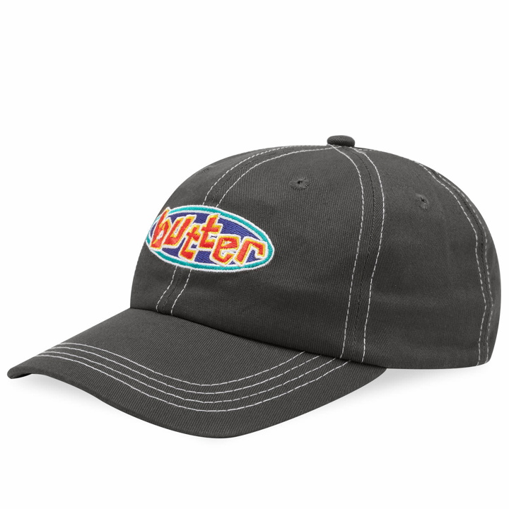 Photo: Butter Goods Men's Scattered Logo 6 Panel Cap in Charcoal