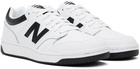 New Balance White & Black 480 Sneakers