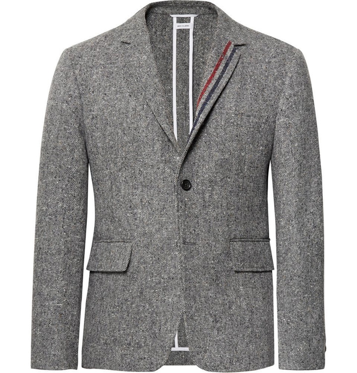 Photo: Thom Browne - Grey Unstructured Wool and Mohair-Blend Blazer - Men - Gray
