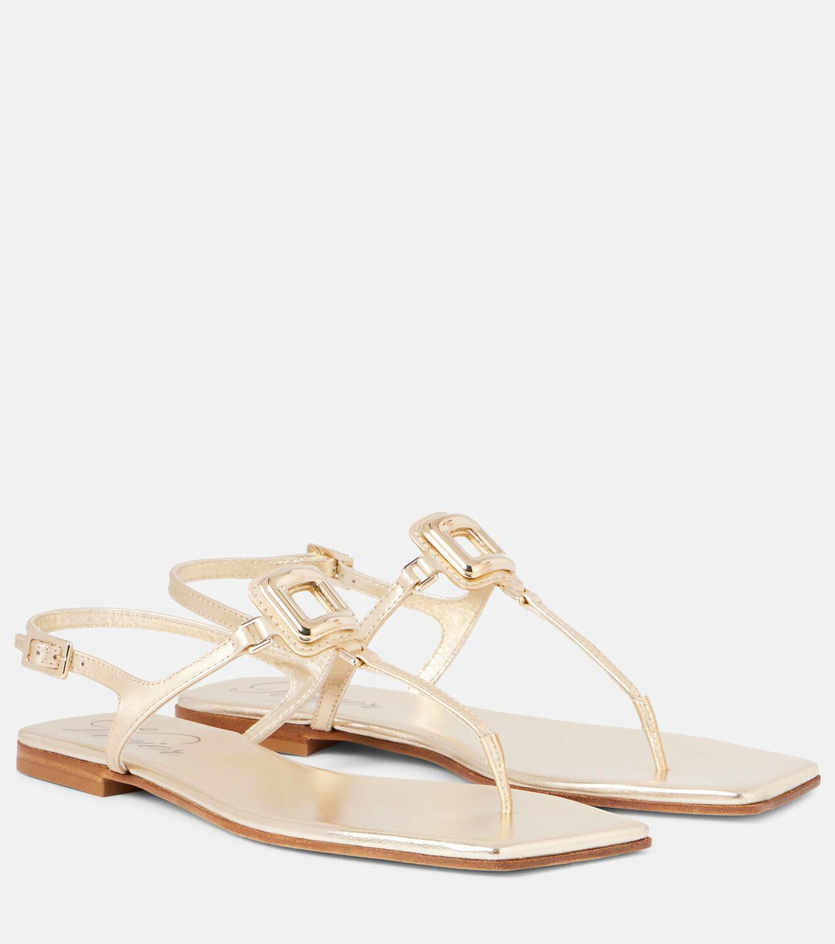 Roger Vivier Viv By The Sea leather thong sandals