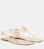 Roger Vivier Viv By The Sea leather thong sandals
