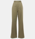 Loewe High-rise cotton wide-leg pants