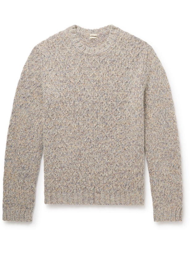 Photo: Massimo Alba - Denzel Cable-Knit Wool-Blend Sweater - Gray