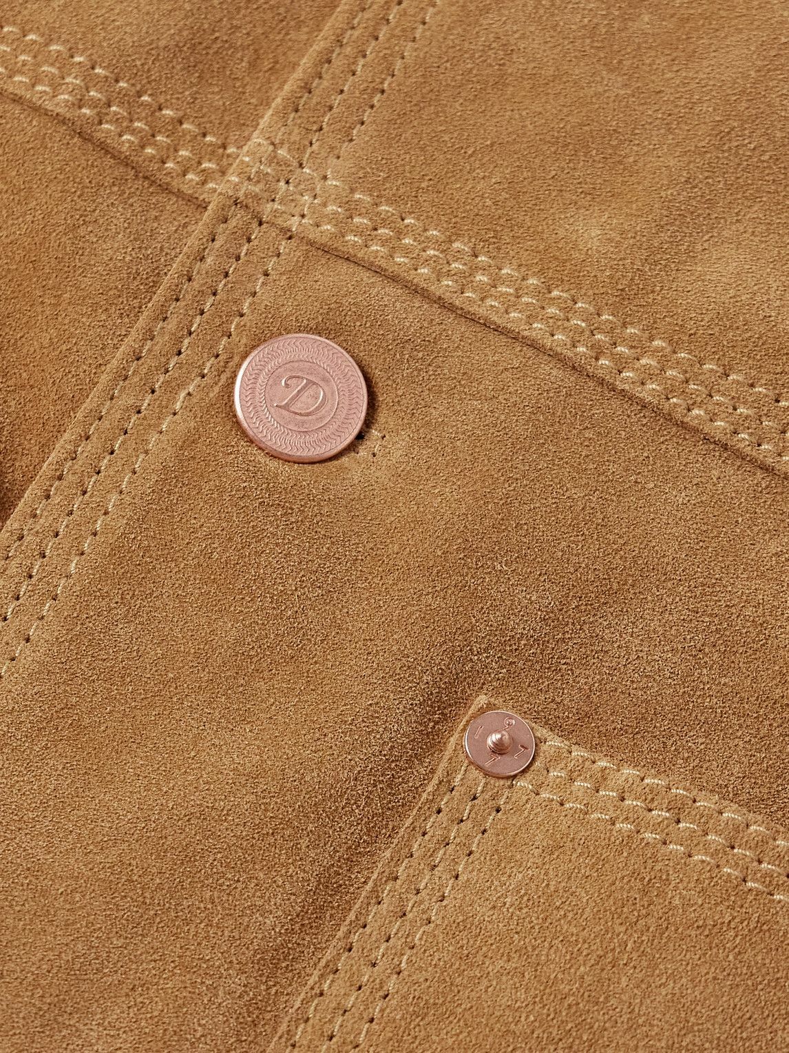 Drake's - Welder Suede Chore Jacket - Brown