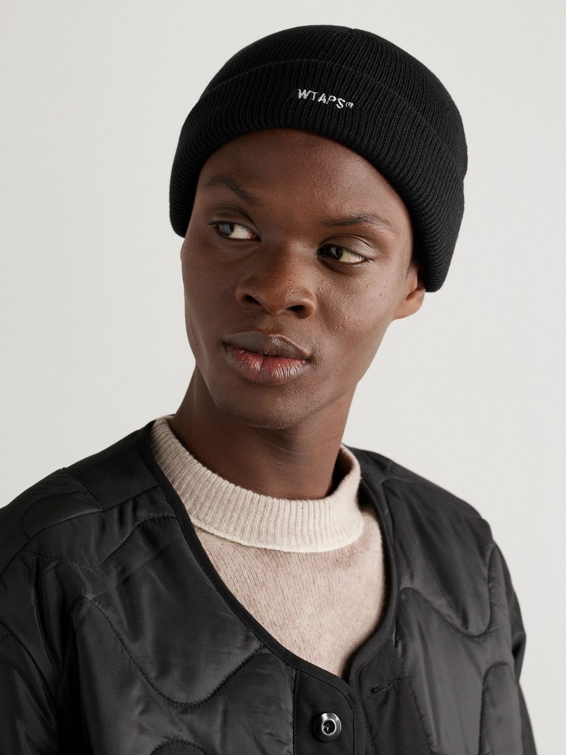 WTAPS - Logo-Embroidered Ribbed-Knit Beanie