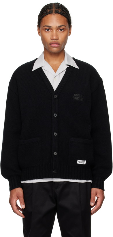 Photo: WACKO MARIA Black Classic Knit Cardigan