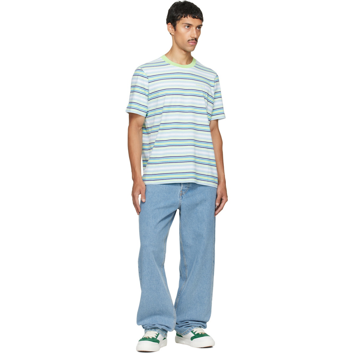 Casablanca White & Green Del Mar Sneakers