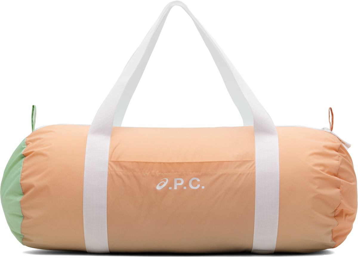 A.P.C. Orange & Green ASICS Edition Gym Duffle Bag