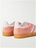 adidas Originals - Gazelle Indoor Leather-Trimmed Suede Sneakers - Pink