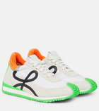Loewe - Flow suede-paneled sneakers