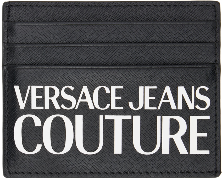 Versace Jeans Couture Black Range Tactile Card Holder Versace