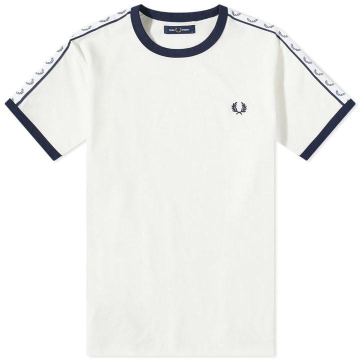 Photo: Fred Perry Authentic Men's Taped Ringer T-Shirt in Snow White