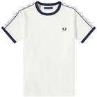 Fred Perry Authentic Men's Taped Ringer T-Shirt in Snow White