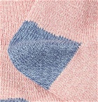 Mr P. - Two-Tone Mélange Cotton-Blend Socks - Pink